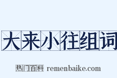 大来小往组词是什么意思的图片